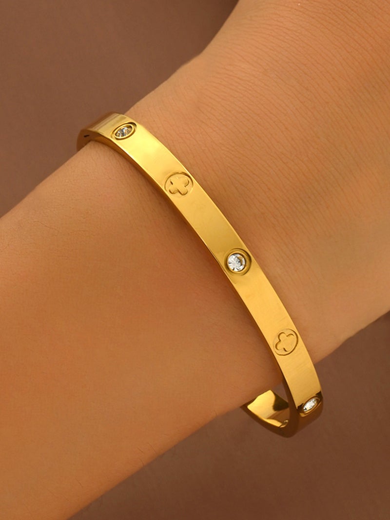 Selling Fashionable Stainless Steel Gold Bracelets Not Easy To Fade 18K Stainless Steel Jewelry Gold Bangles - Image 1